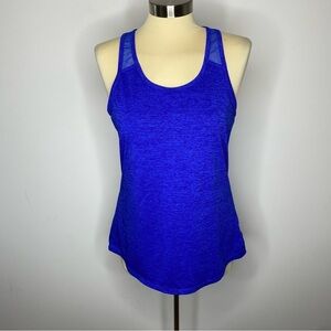 Xersion Blue Space Dye Racer Back Tank Top